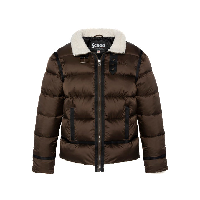 Schott | Giacca Piumino IDAK Puffy Marrrone