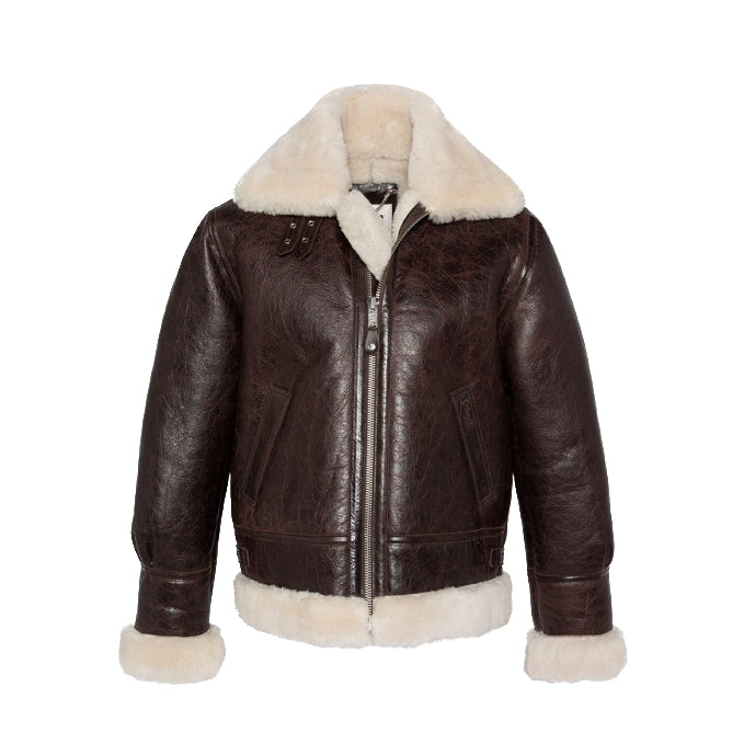 Schott | Giacca Montone In Pelle LC1259CRACK Marrone