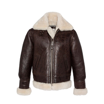 Schott | Giacca Montone In Pelle LC1259CRACK Marrone