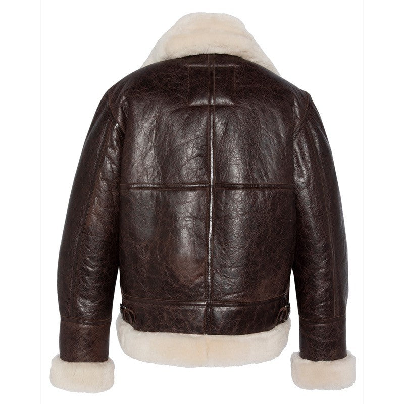 Schott | Giacca Montone In Pelle LC1259CRACK Marrone