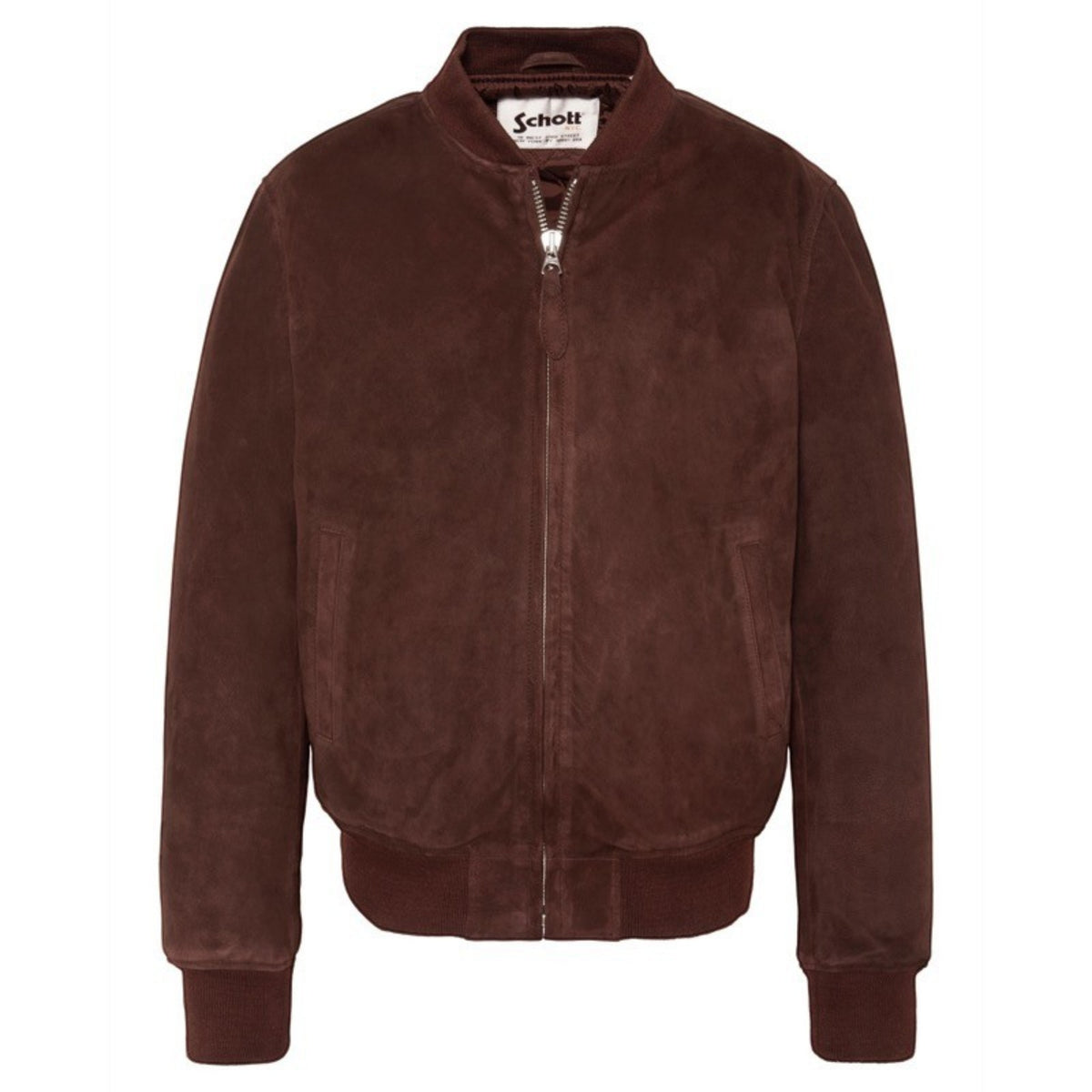 Schott | Bomber Lc3017 in Pelle Scamosciata - Testa di moro