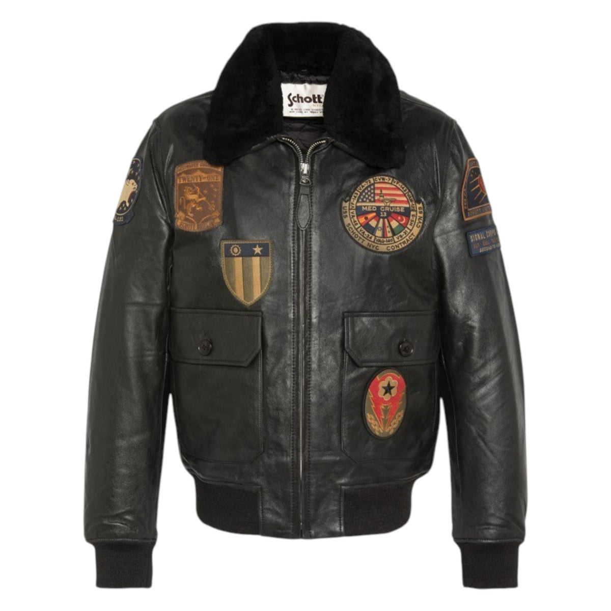 Schott | Bomber Lcaviatorbd in Pelle - Nero