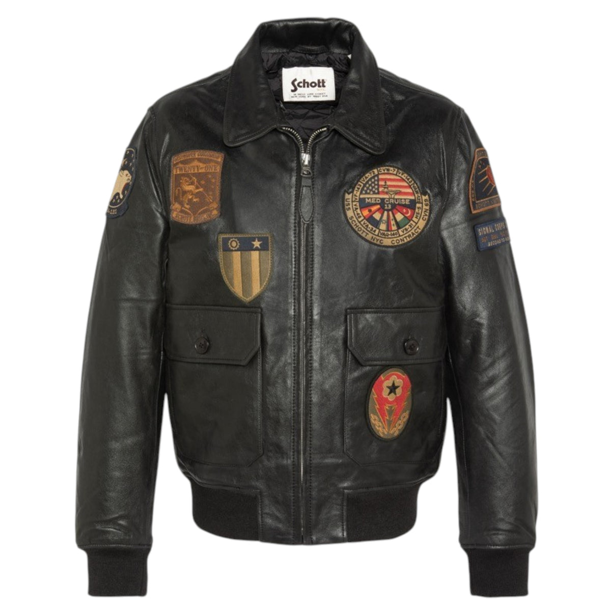 Schott | Bomber Lcaviatorbd in Pelle - Nero