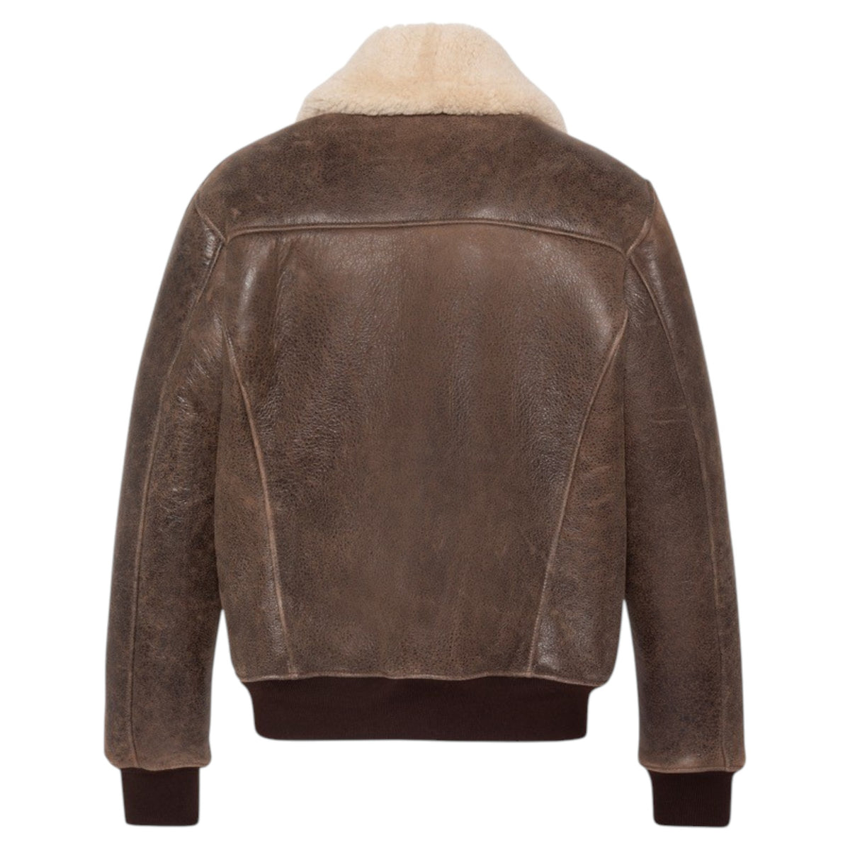 Schott | Lcsheeppilot Bomber in Montone Shearling - Marrone Invecchiato