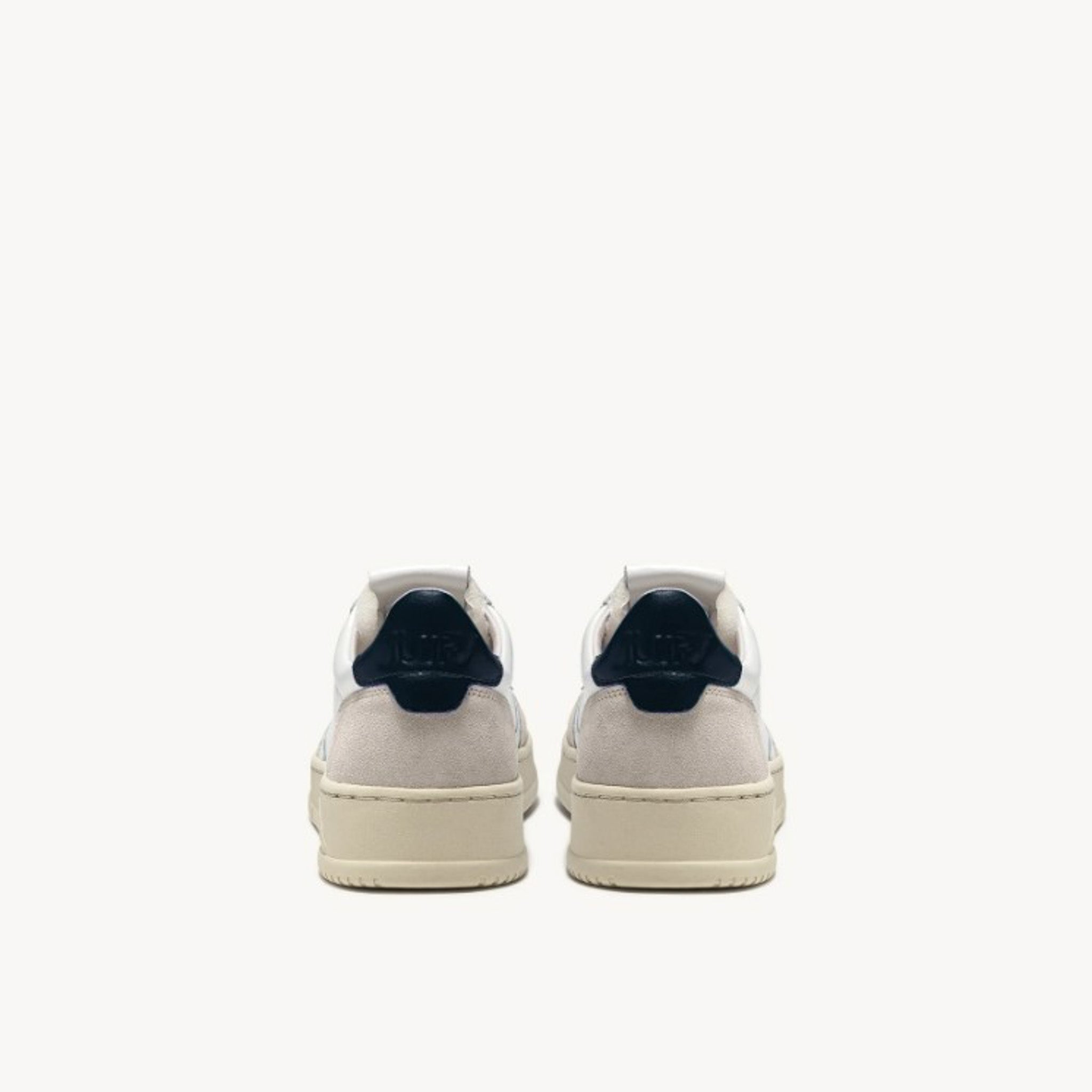 Autry | LS28 Sneakers Medalist low in pelle bianca e blu e suede beige