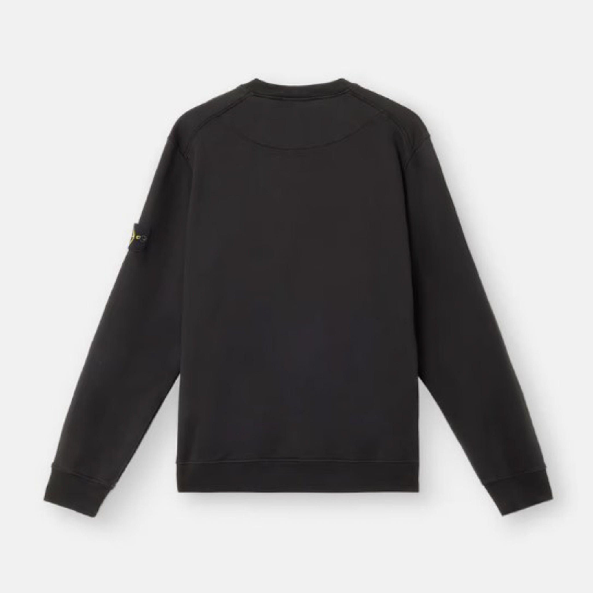Stone Island | Felpa Girocollo con dettagli a costine nera 6100044