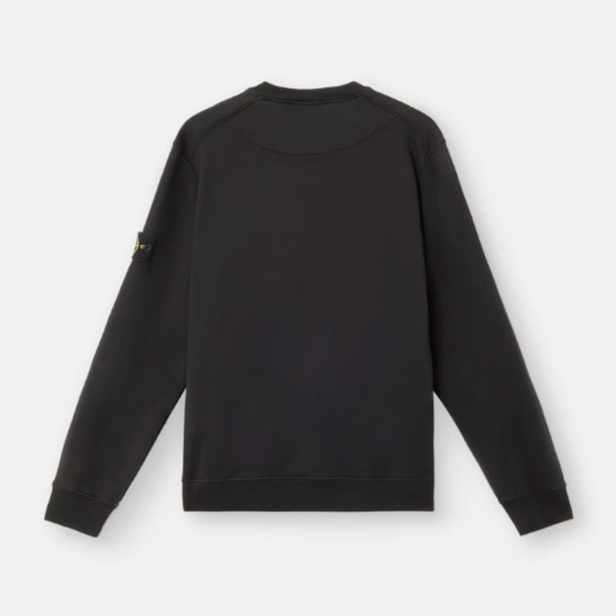 Stone Island | Felpa Girocollo con dettagli a costine nera 63051