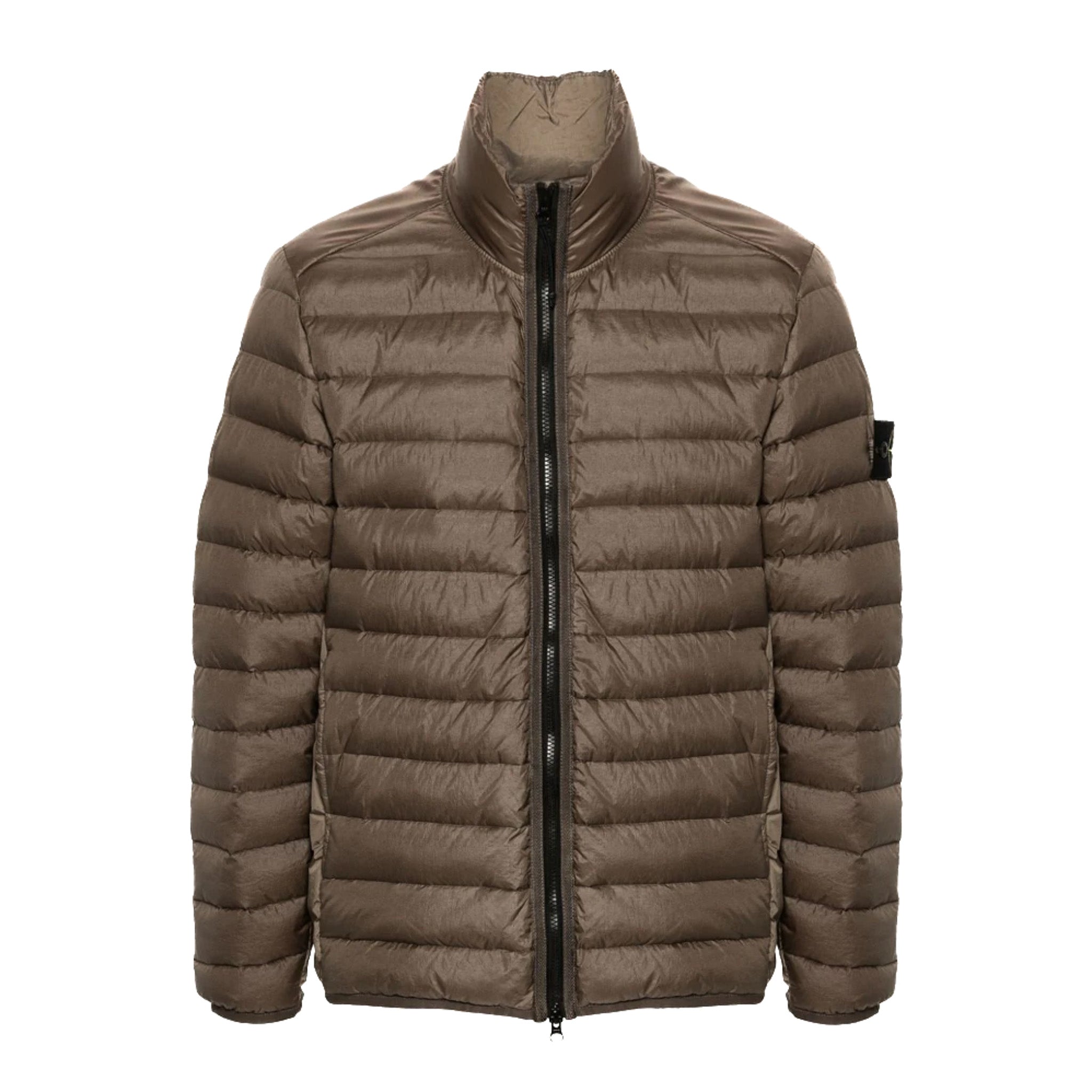 Stone Island | Piumino Trapuntato senza cappuccio nocciola 42924