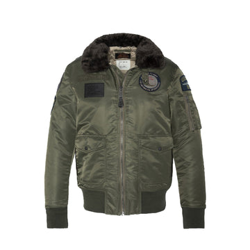 Schott | Giacca Da Volo Colletto in Pelliccia Removibilie OHARAVINT-RS Verde