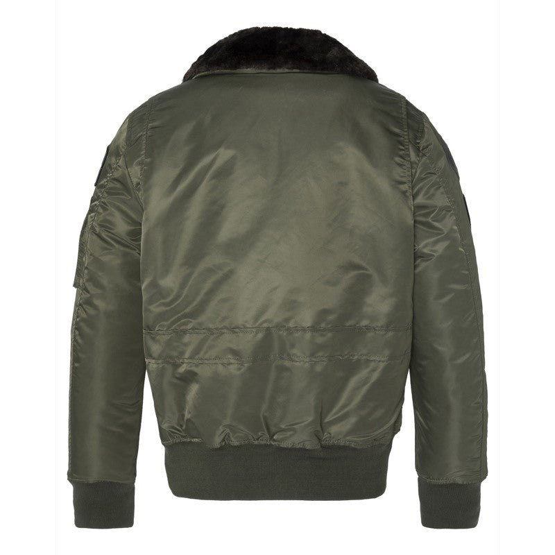 Schott | Giacca Da Volo Colletto in Pelliccia Removibilie OHARAVINT-RS Verde