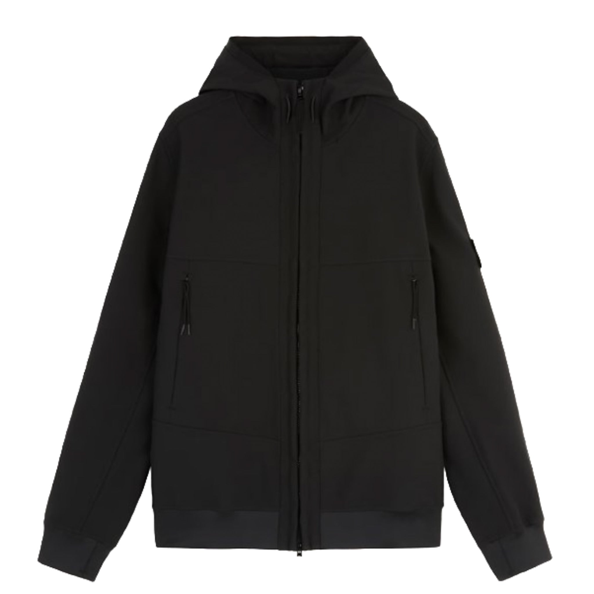 Stone Island | Giacca con cappuccio anti vento e impermeabile black Q0322