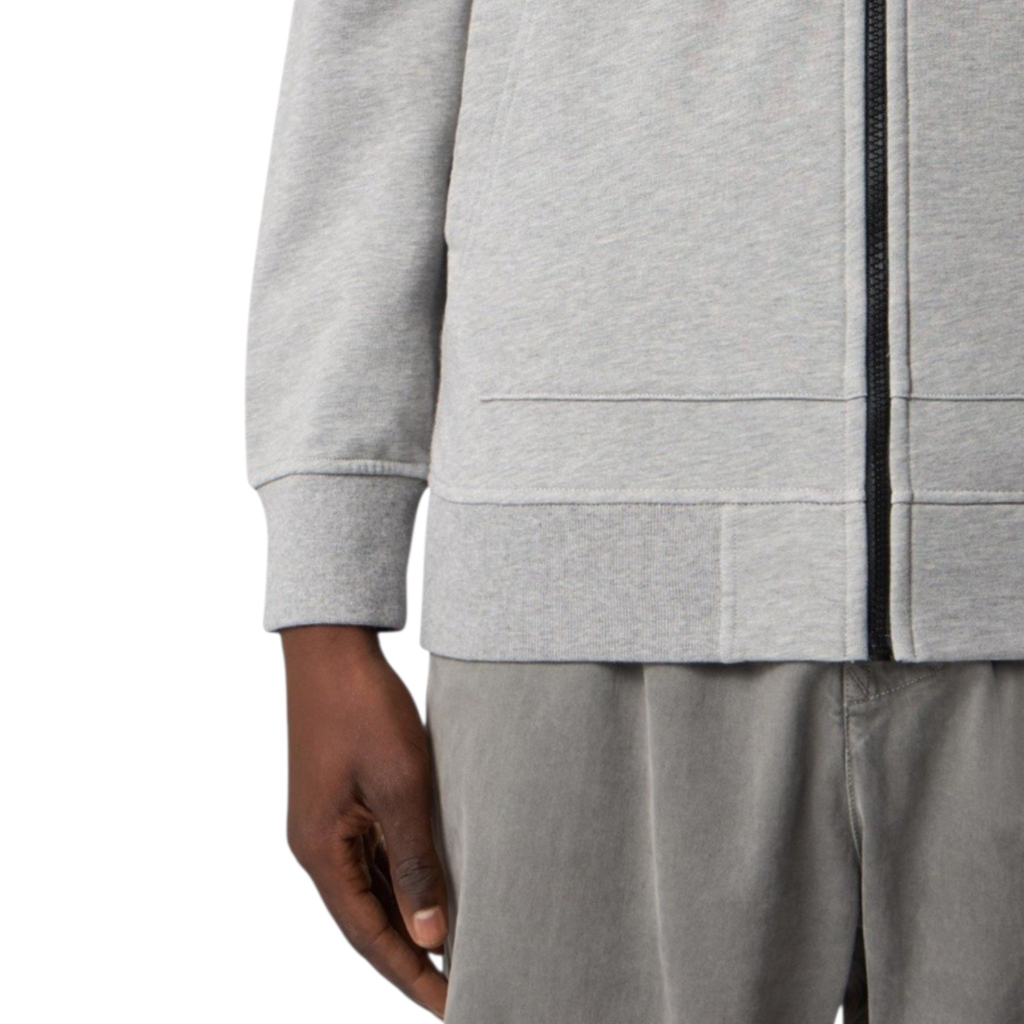 Stone Island | Felpa con Cappuccio full Zip Garzata