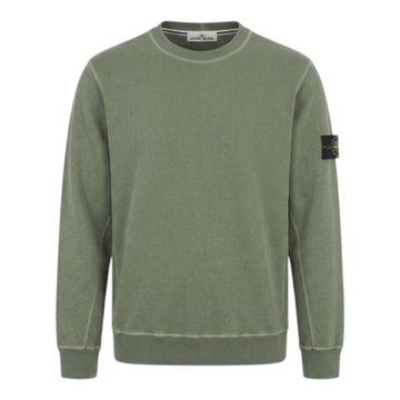 Stone Island | Felpa Girocollo con Effetto Fiammato