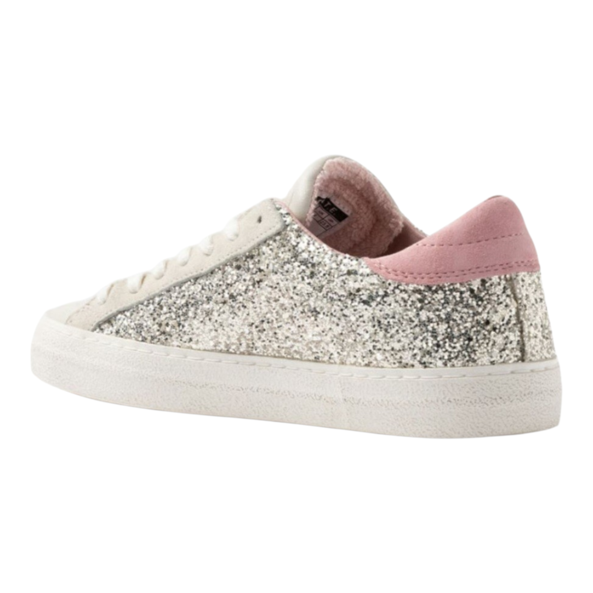 D.A.T.E. Hill Low | Sneaker Glitter Platinum