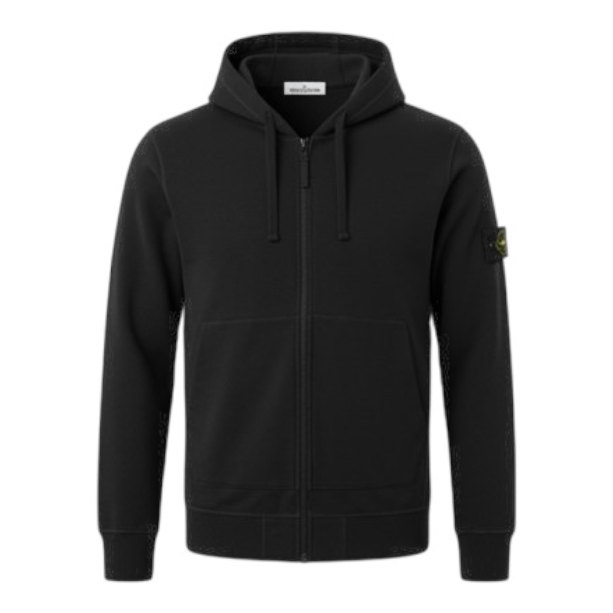 Stone Island | Felpa con Cappuccio full Zip Garzata