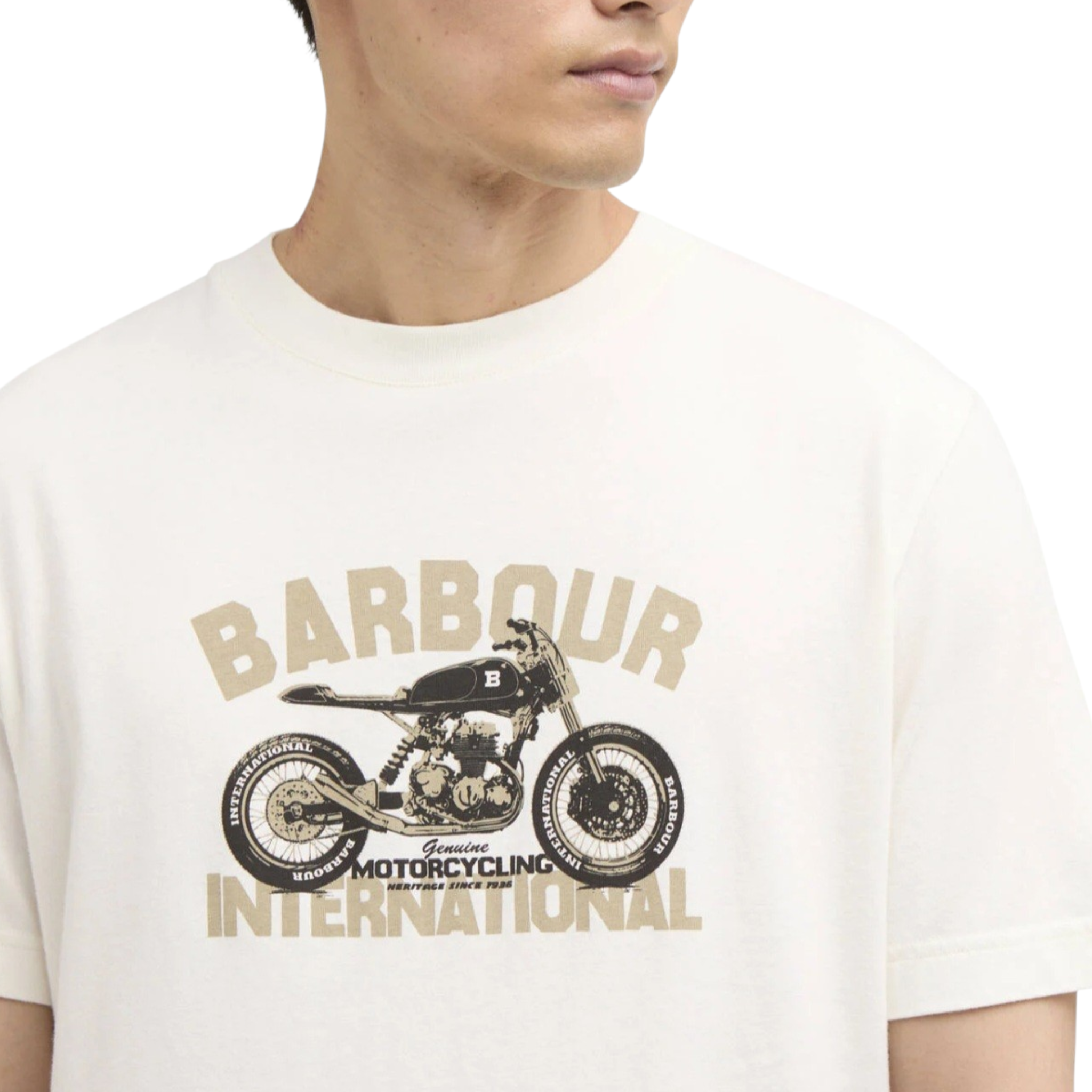 Barbour | T-shirt in Cotone con Grafica Bikers