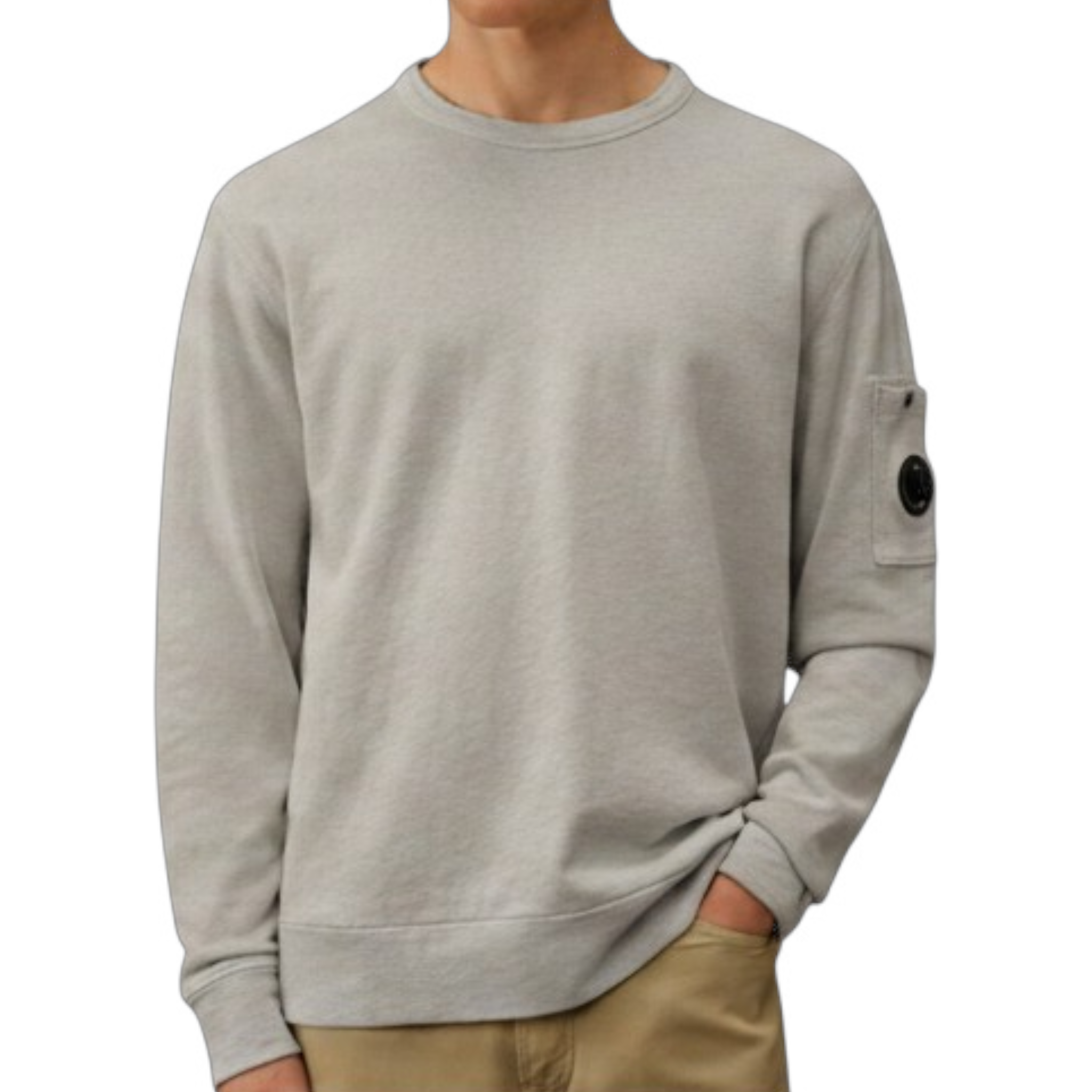 C.P. Company | Felpa Girocollo in Fleece Malfilé con Trattamento 'Old