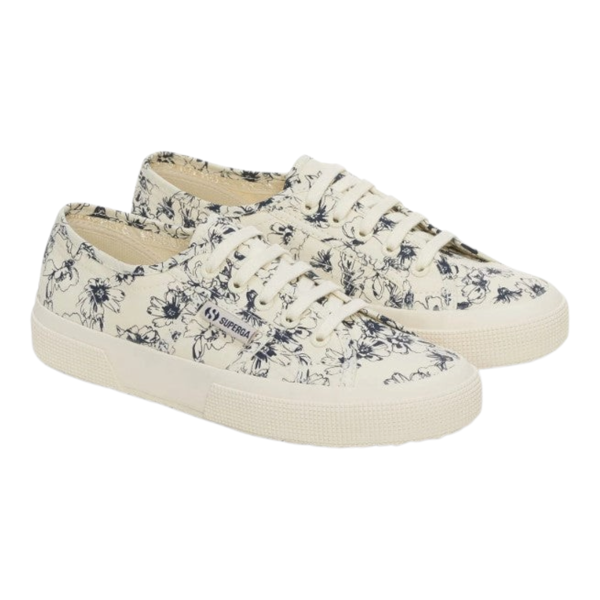 Superga | Sneaker in Tessuto Sketched flowers
