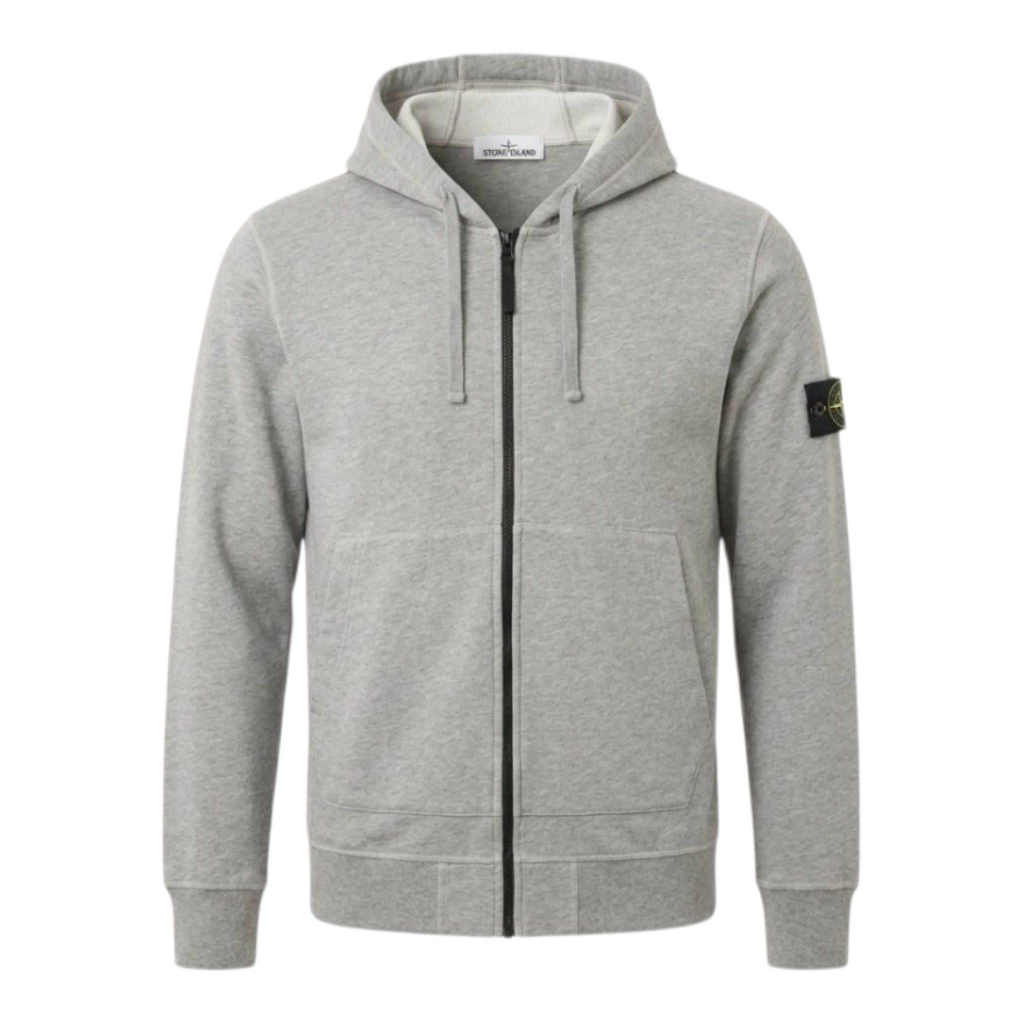 Stone Island | Felpa con Cappuccio full Zip Garzata