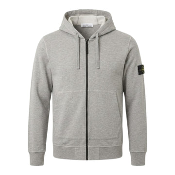 Stone Island | Felpa con Cappuccio full Zip Garzata