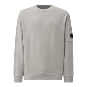C.P. Company | Felpa Girocollo in Fleece Malfilé con Trattamento 'Old
