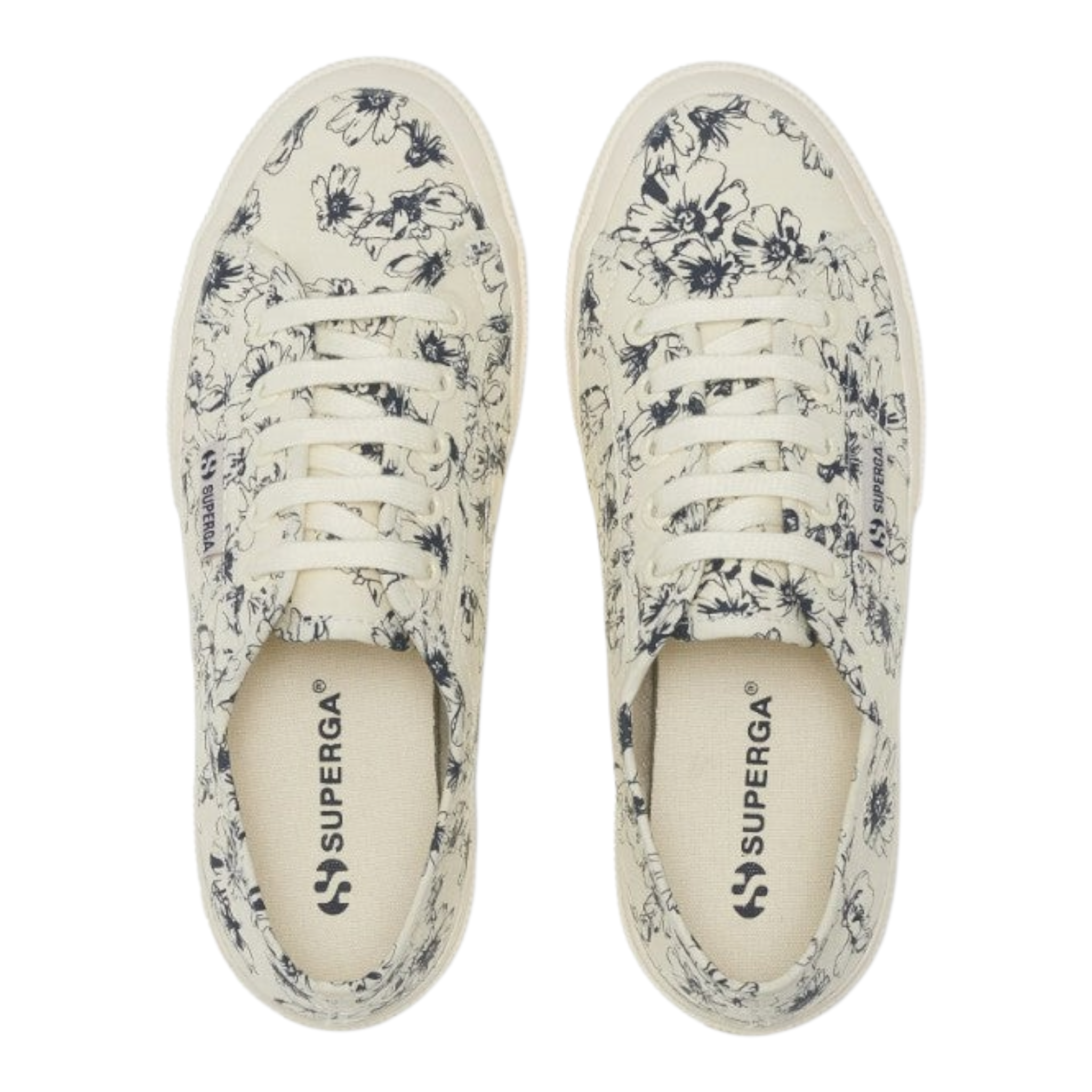 Superga | Sneaker in Tessuto Sketched flowers
