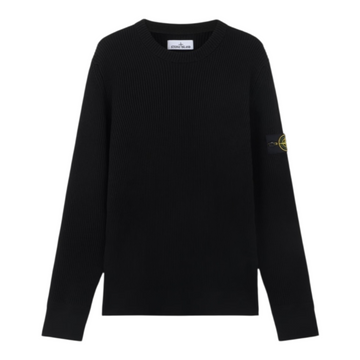 Stone Island | Maglione a Coste in Cotone taglio dritto