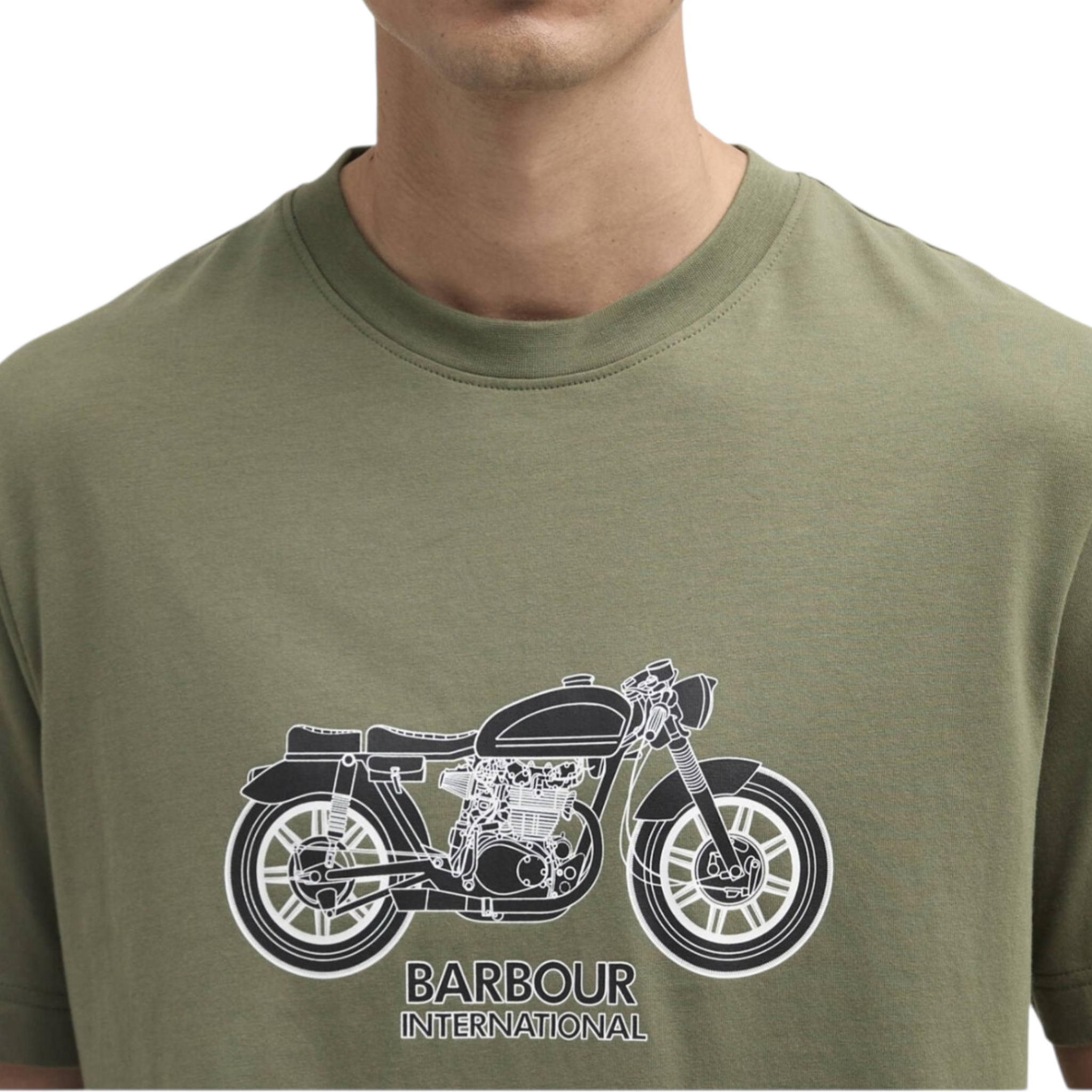 Barbour | T-shirt in Cotone con Grafica Bikers