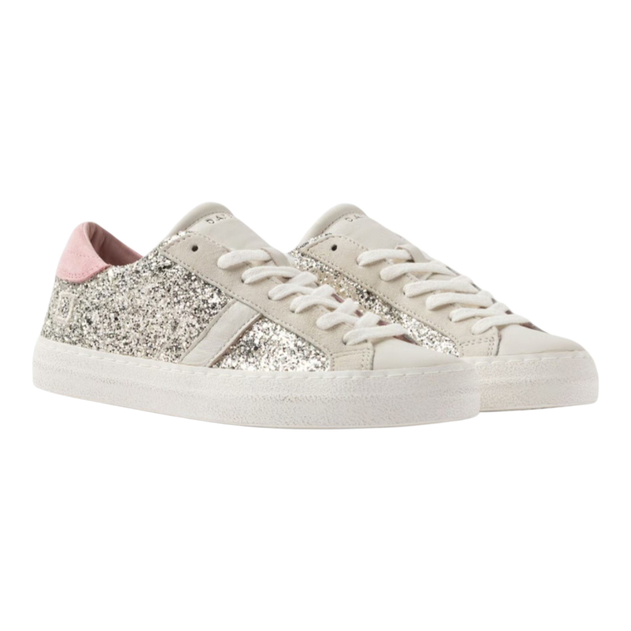 D.A.T.E. Hill Low | Sneaker Glitter Platinum