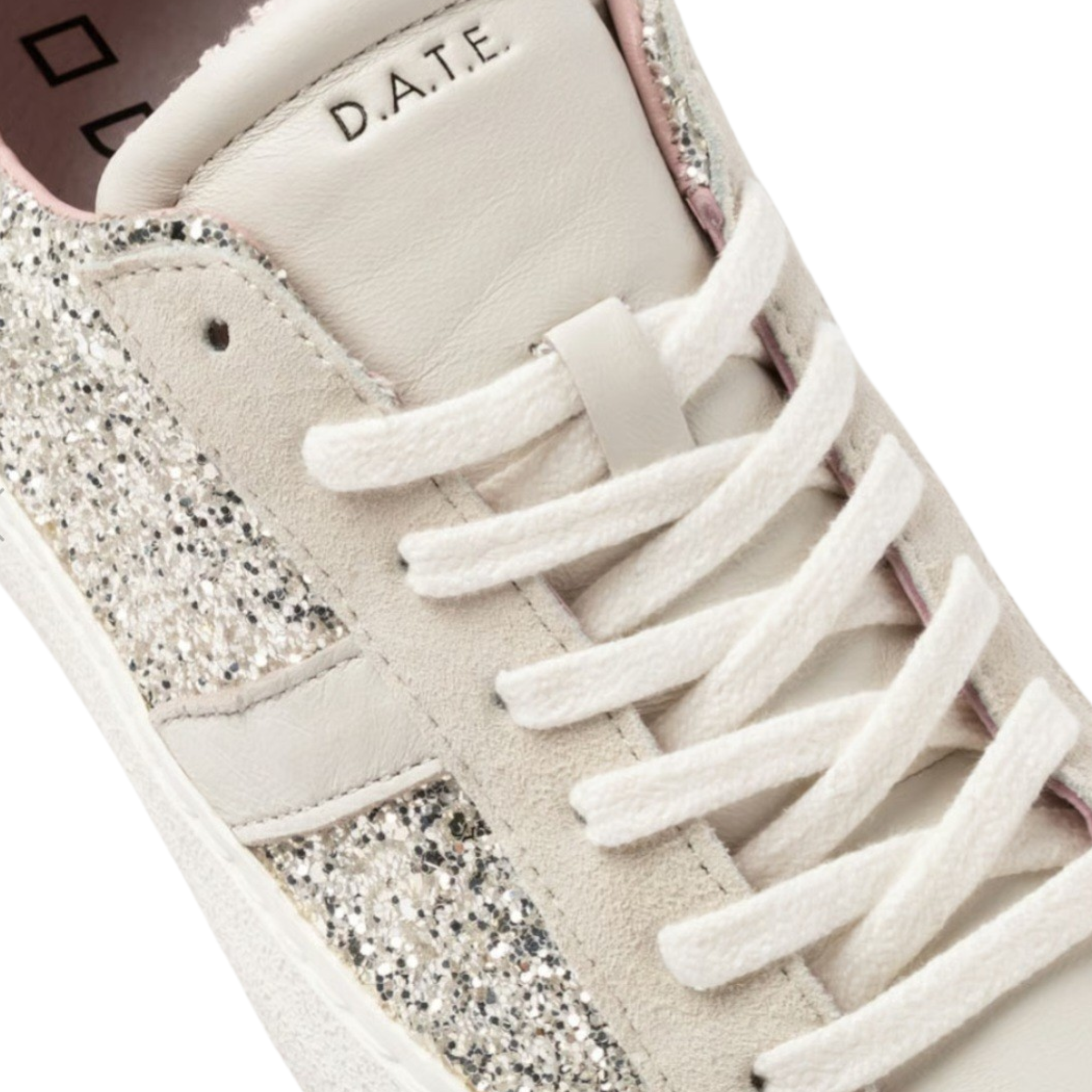 D.A.T.E. Hill Low | Sneaker Glitter Platinum