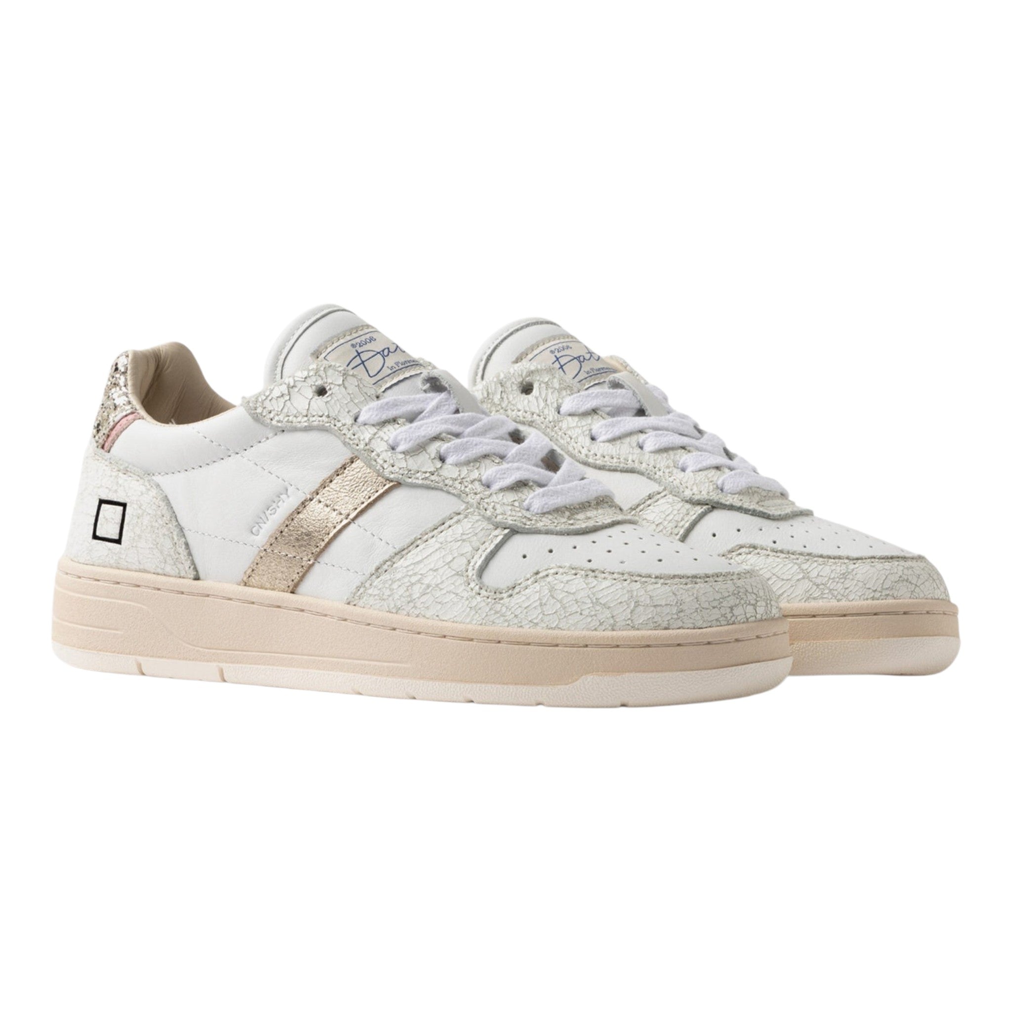 D.A.T.E. Court | Sneaker in Pelle e Glitter