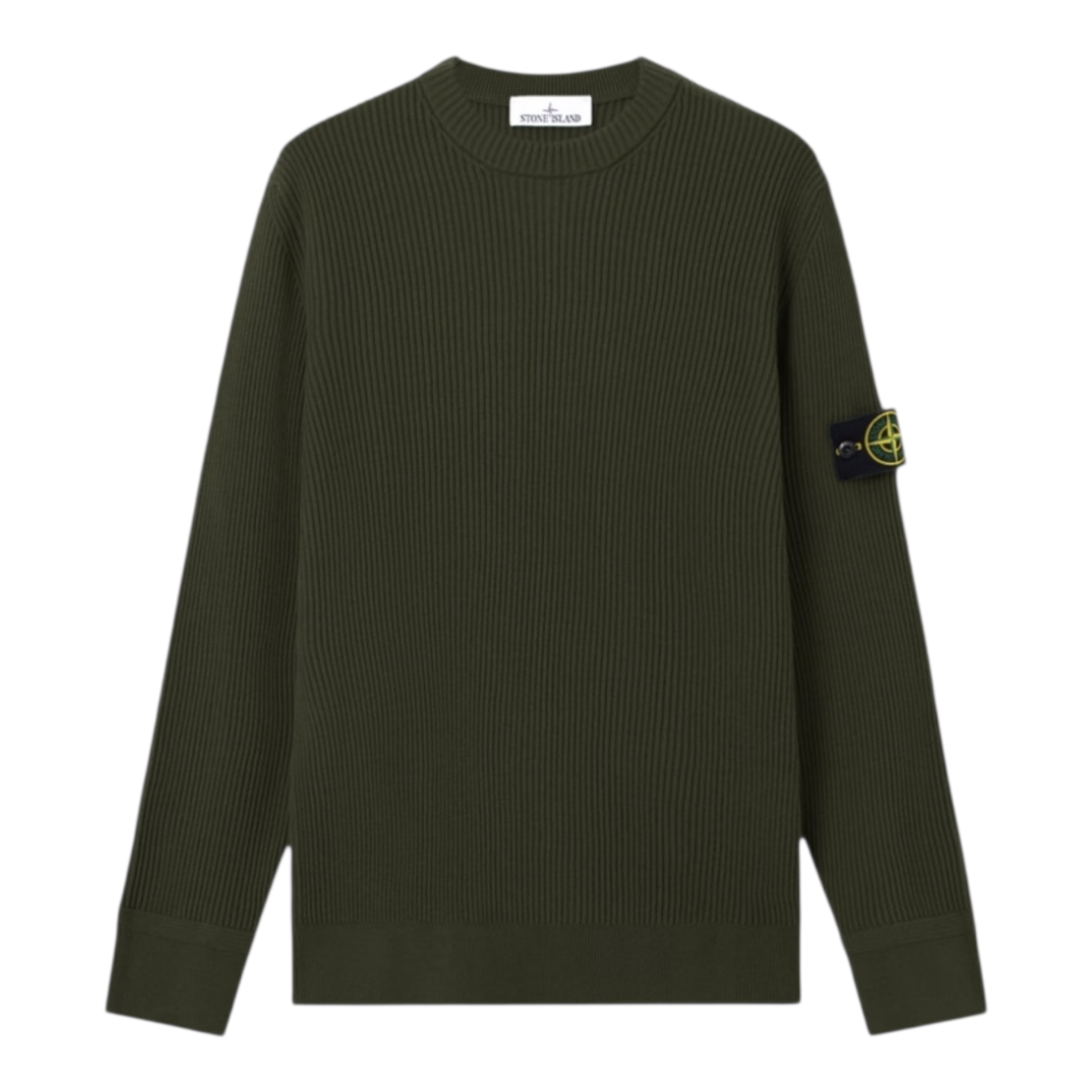 Stone Island | Maglione a coste in lana taglio dritto