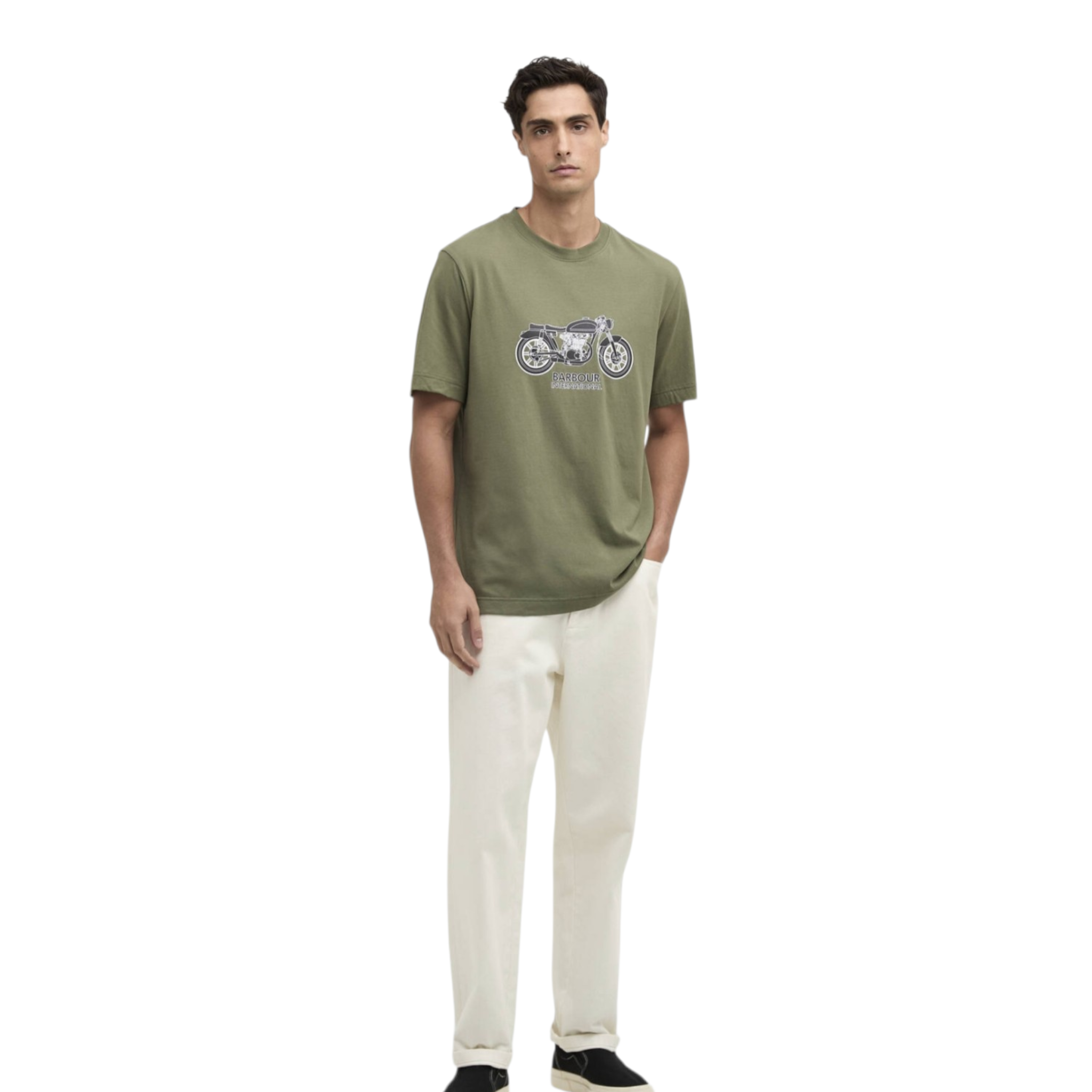 Barbour | T-shirt in Cotone con Grafica Bikers