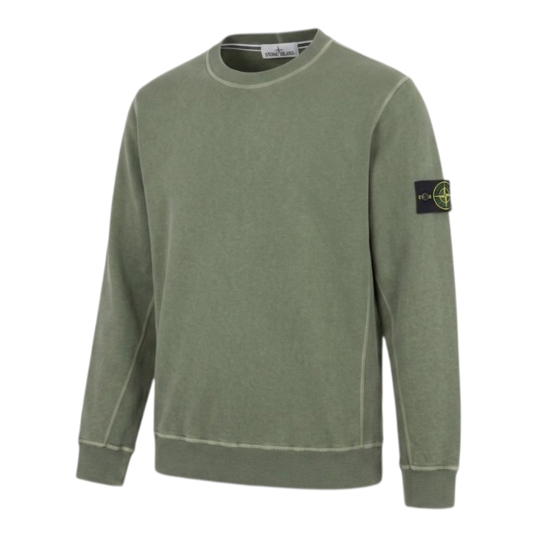 Stone Island | Felpa Girocollo con Effetto Fiammato