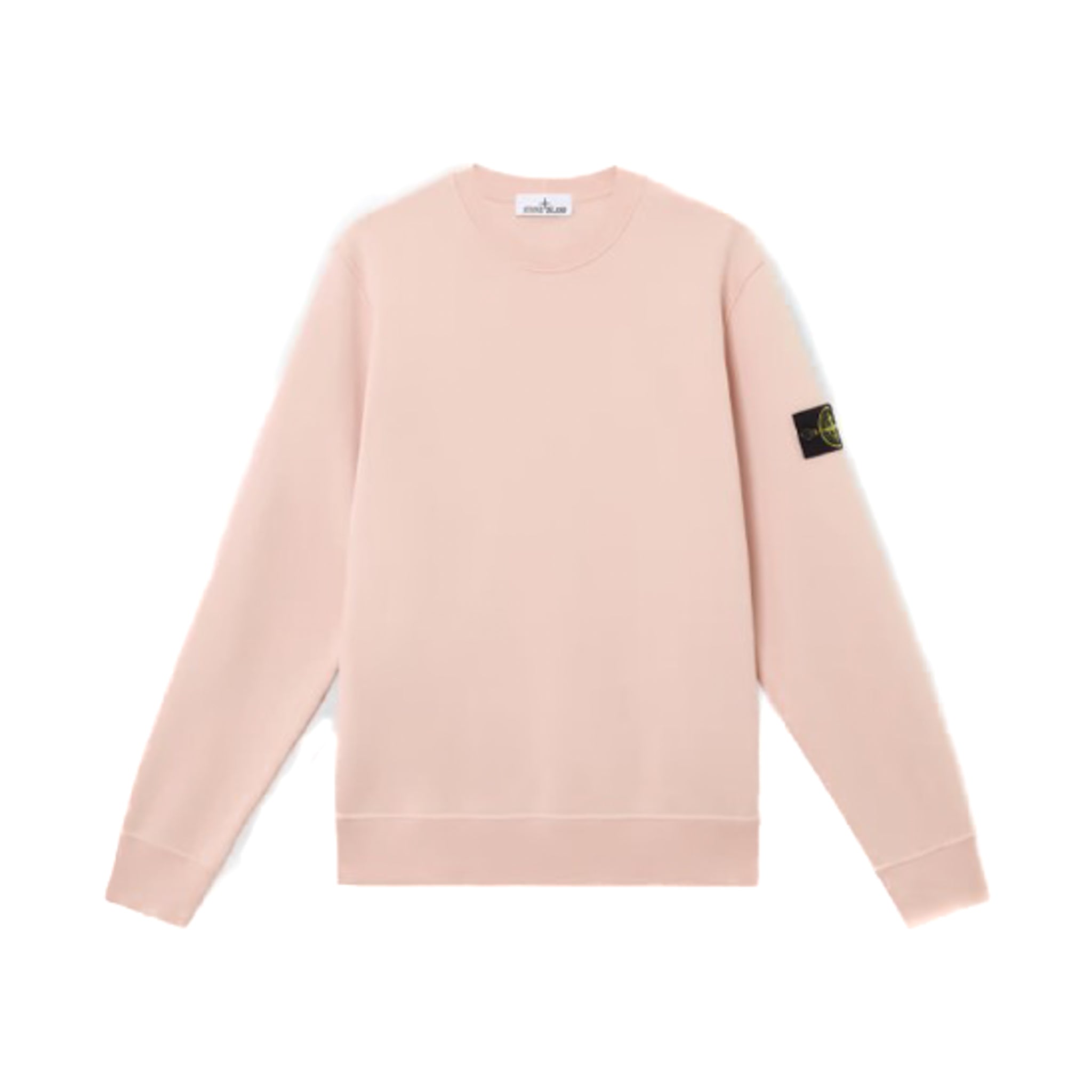 Stone Island | Felpa Girocollo con dettagli a costine rosa antico 63051