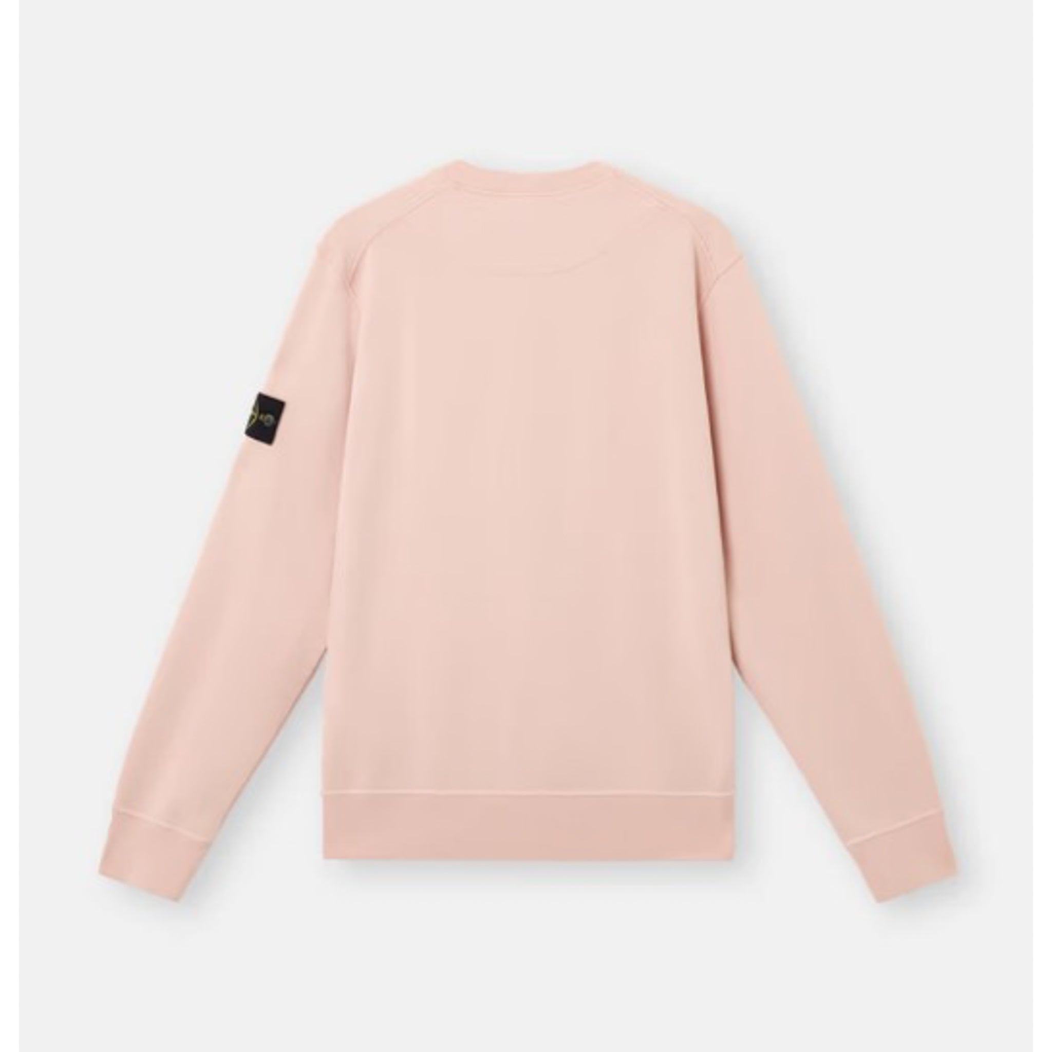 Stone Island | Felpa Girocollo con dettagli a costine rosa antico 63051