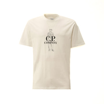 C.P. Company | T-shirt in jersey bianca TS139A