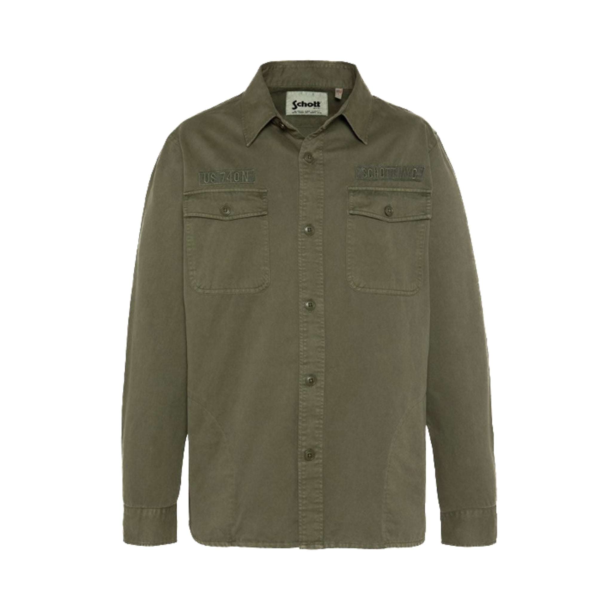 Schott | Camicia Esercito khaki SHSTANTONML