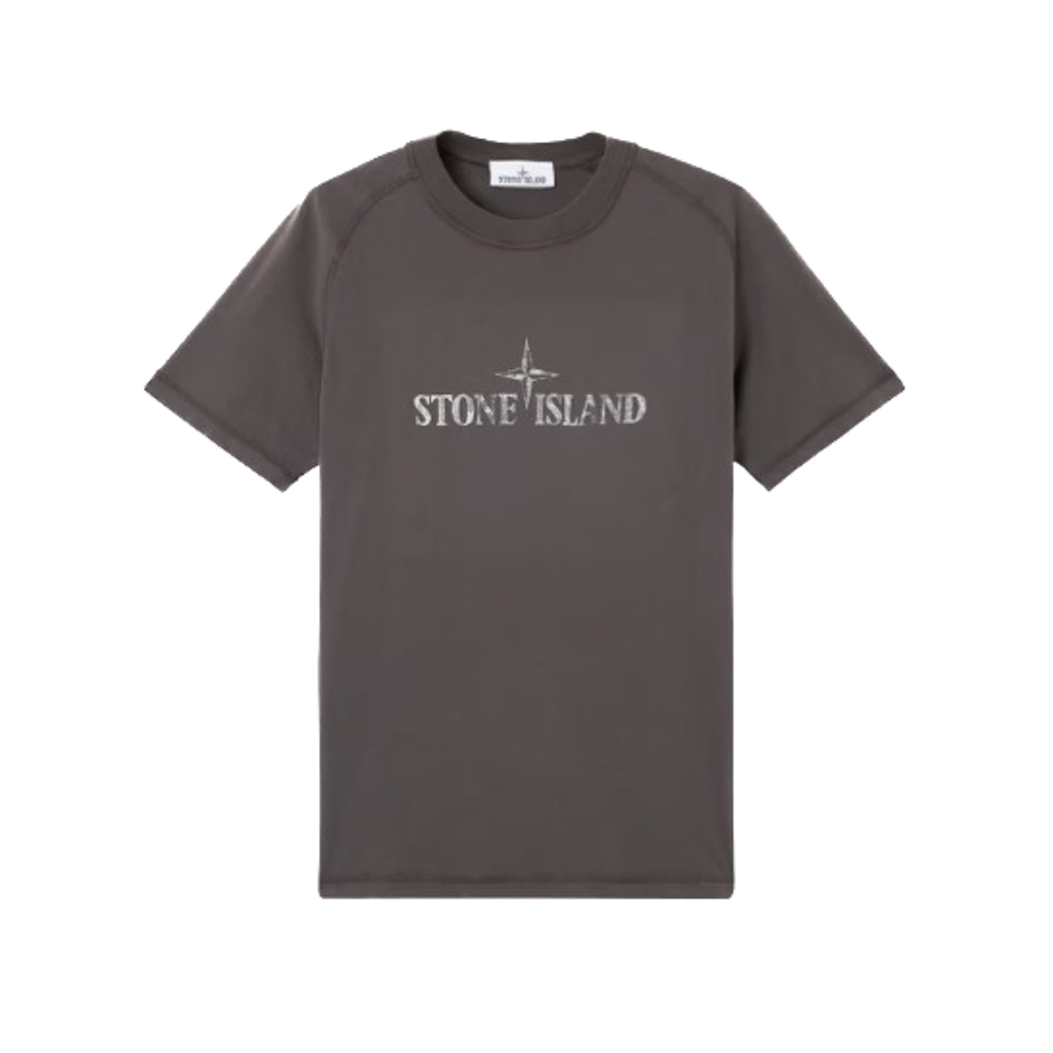 Stone Island | T-shirt Vestibilità slim con stampa antracite 2100020
