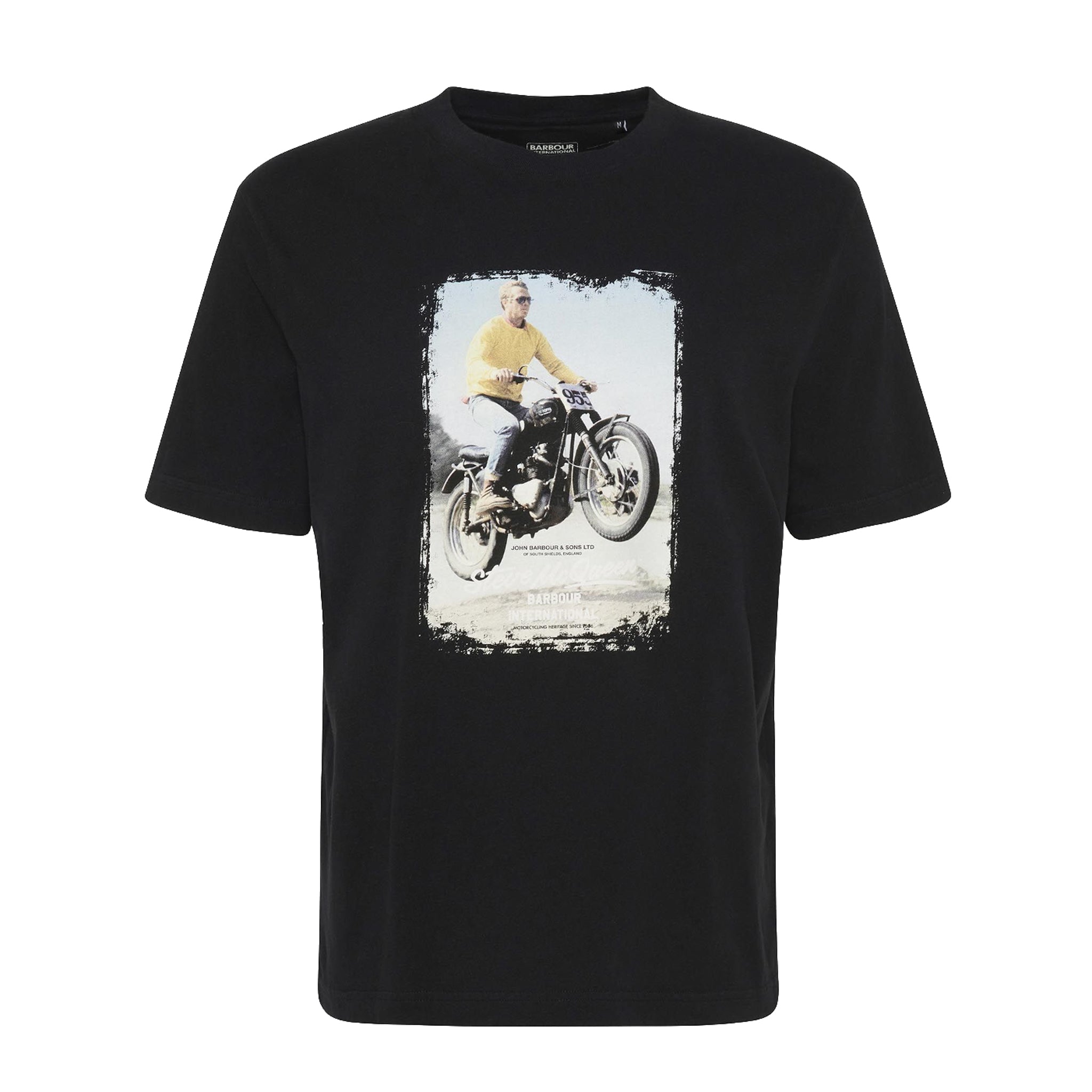 Barbour | T-shirt con stampa Steve McQueen nera MTS1435BK11