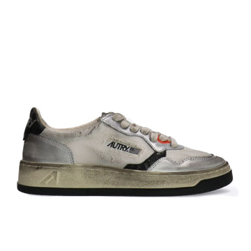 Autry | MS13 Sneakers Medalist low super vintage bianca, nera argento