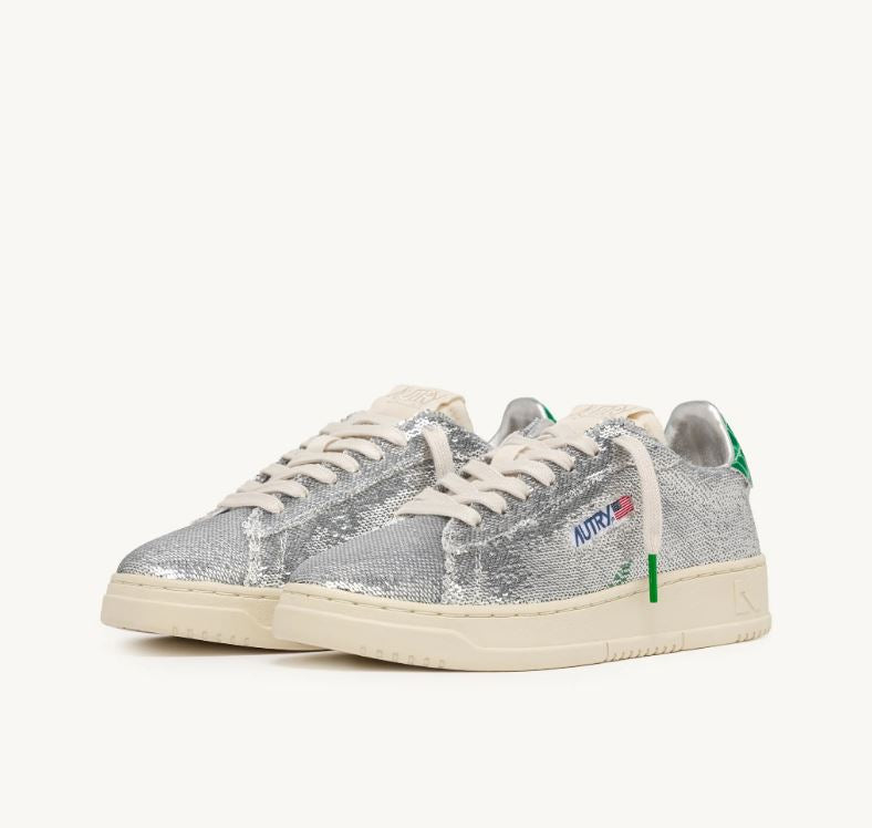 Autry | TI01 Dallas Pailettes/Cro Silver e Verde