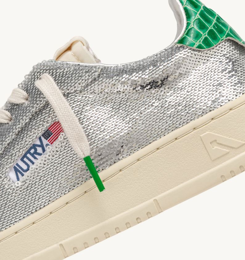 Autry | TI01 Dallas Pailettes/Cro Silver e Verde