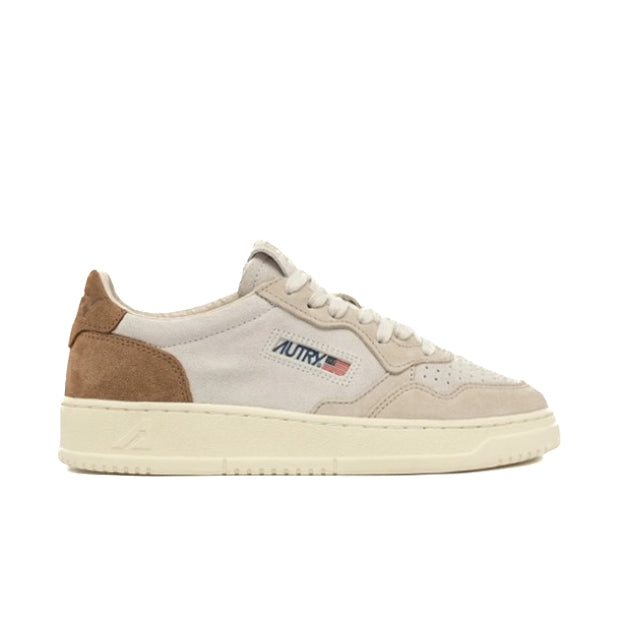 Autry | TS01 Sneakers Medalist low tricolor in suede sabbia e tabacco