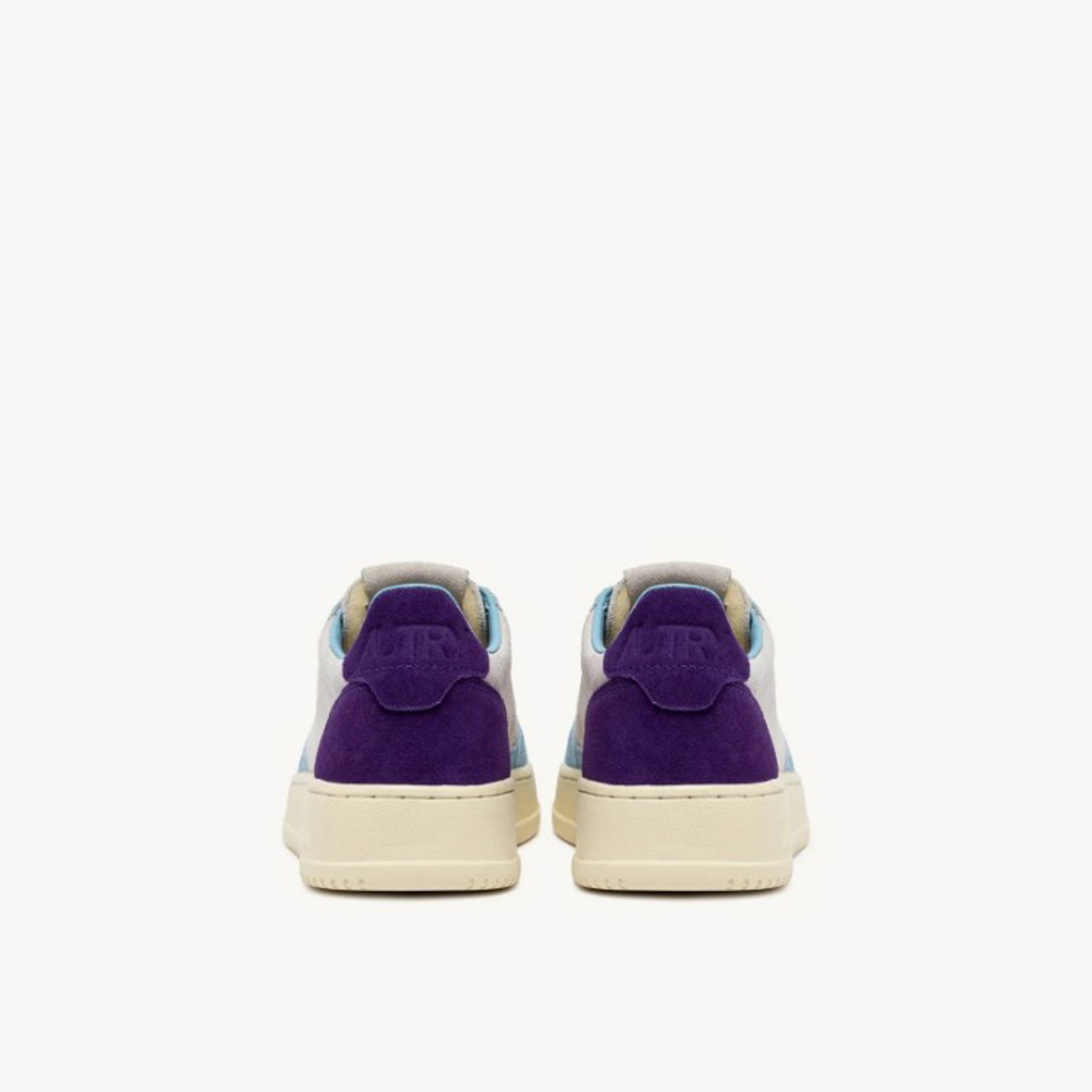AUTRY | TS02 Sneakers Medalist low in camoscio grigio, viola e azzurro