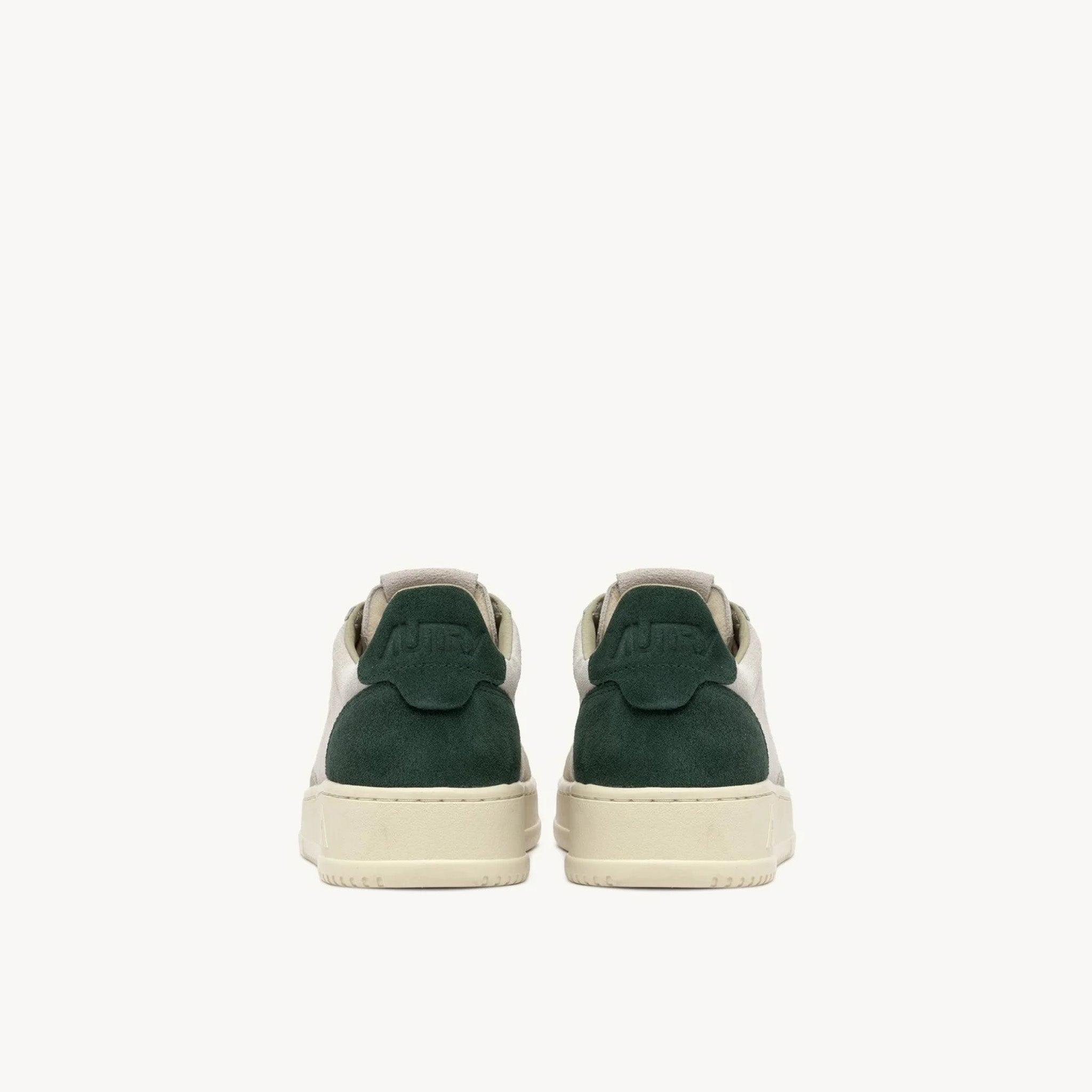 Autry | TS06 Sneakers Medalist low tricolor in suede verde scuro e beige