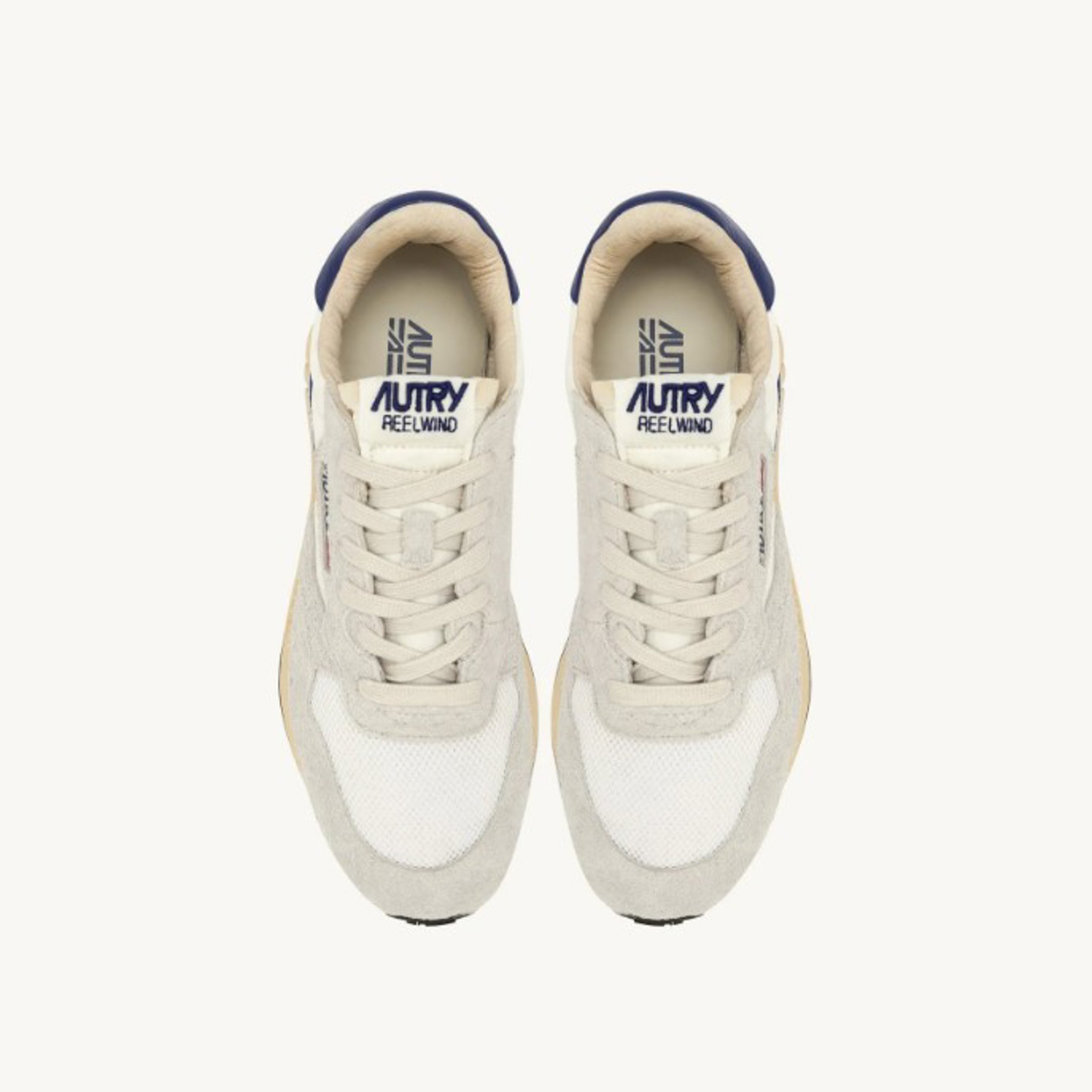 AUTRY | UT01 Sneakers Reelwind low in nylon e suede bianco e blu scuro