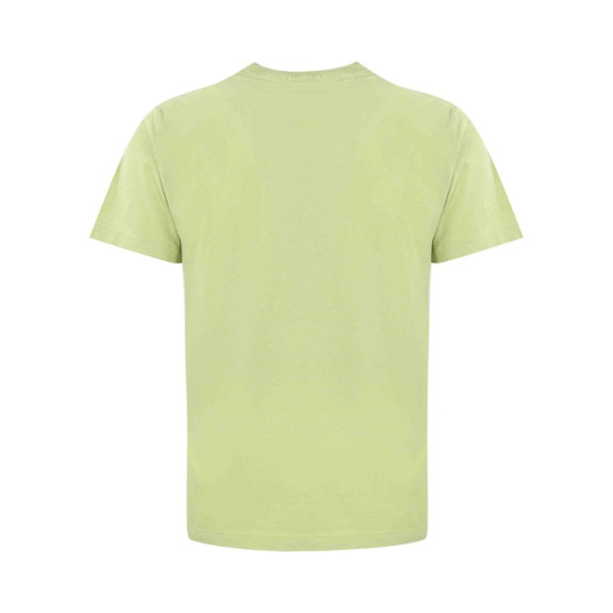 Stone Island | T-shirt Girocollo a maniche corte con stampa sul petto verde 2NS83